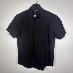 Isle Bay Men’s Black Linen Blend Button Down Shirt. Sz XL.
